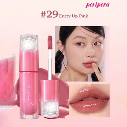 K-Beauty Glass Lip Gloss Tint,Watery Shine, 16H Moisture, Non-Sticky & Mask Friendly,Natural Plump Look