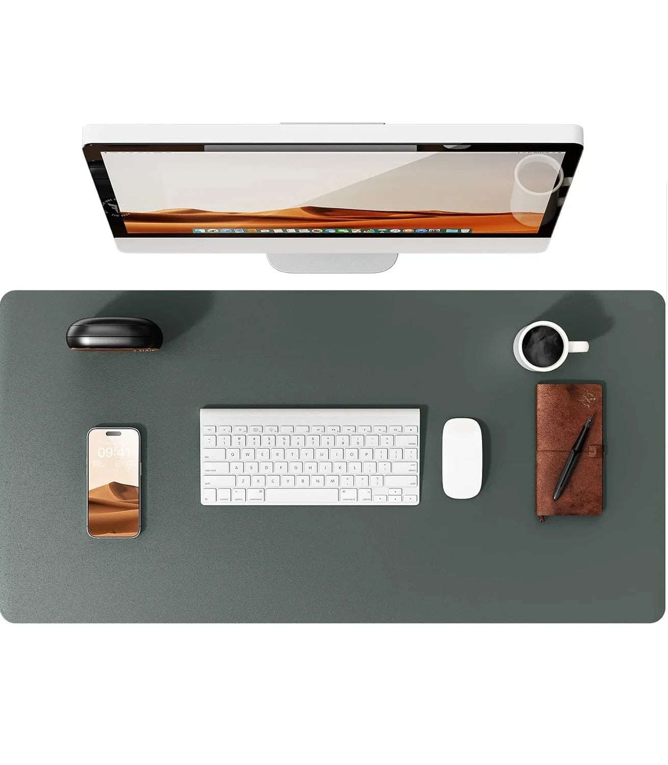 YSAGi Premium PU Leather Desk Mat: Non-Slip Waterproof Office Protector