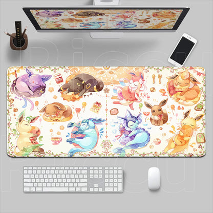 HD 900x400 Rubber Large PC Mousepad Gaming Mouse Pad Accessories Pikachu Slowpoke XXL Desk Keyboard Mat Computer Laptop Mausepad