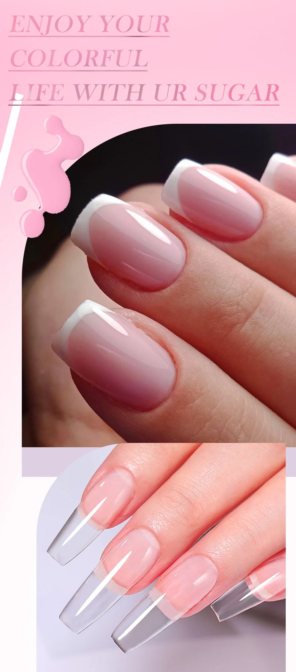 UR SUGAR 150g Rubber Base Gel Nail Polish Sparking Aurora Glitter Rubber Varnish Soak Off Semi permanent UV LED Gel Manicure