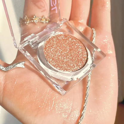Monochrome White Shiny Highlighter Palette Gorgeous Glitter High Gloss Long Lasting Pearlescent Shimmer Brighten Bronzers Makeup
