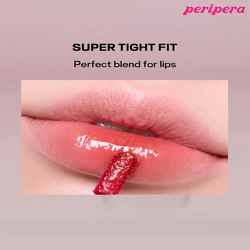 K-Beauty Glass Lip Gloss Tint,Watery Shine, 16H Moisture, Non-Sticky & Mask Friendly,Natural Plump Look