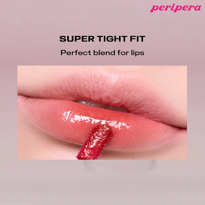K-Beauty Glass Lip Gloss Tint,Watery Shine, 16H Moisture, Non-Sticky & Mask Friendly,Natural Plump Look