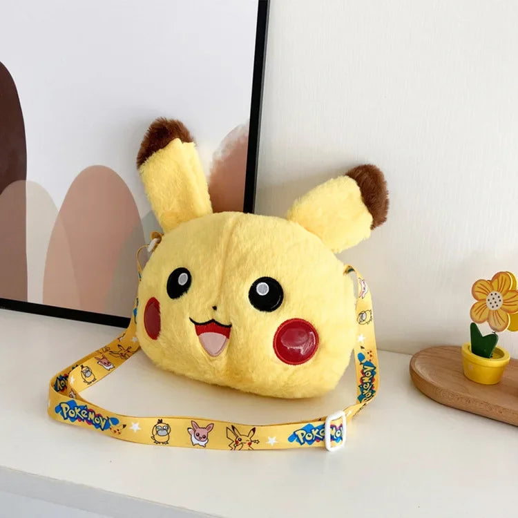 Pokemon Cute Plush Crossbody Bag Anime Figure Messenger Bag Large Capacity Storage Bag Cartoon Cosplay Birthday Party Gift
