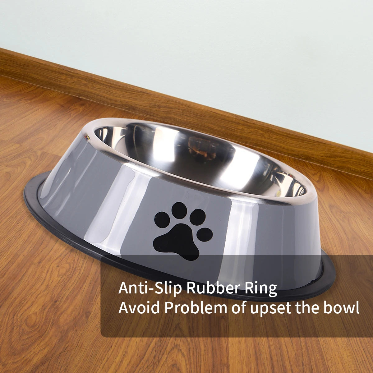 Anti-Slip Stainless Steel Pet Bowl