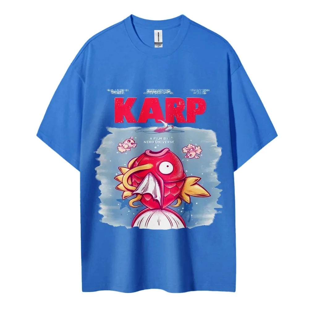 Pokemon T-shirt Men's Pure Cotton Casual  Round Neck T-shirt Short Sleeve Clothing Summer Sports Casual Short Sleeve Top