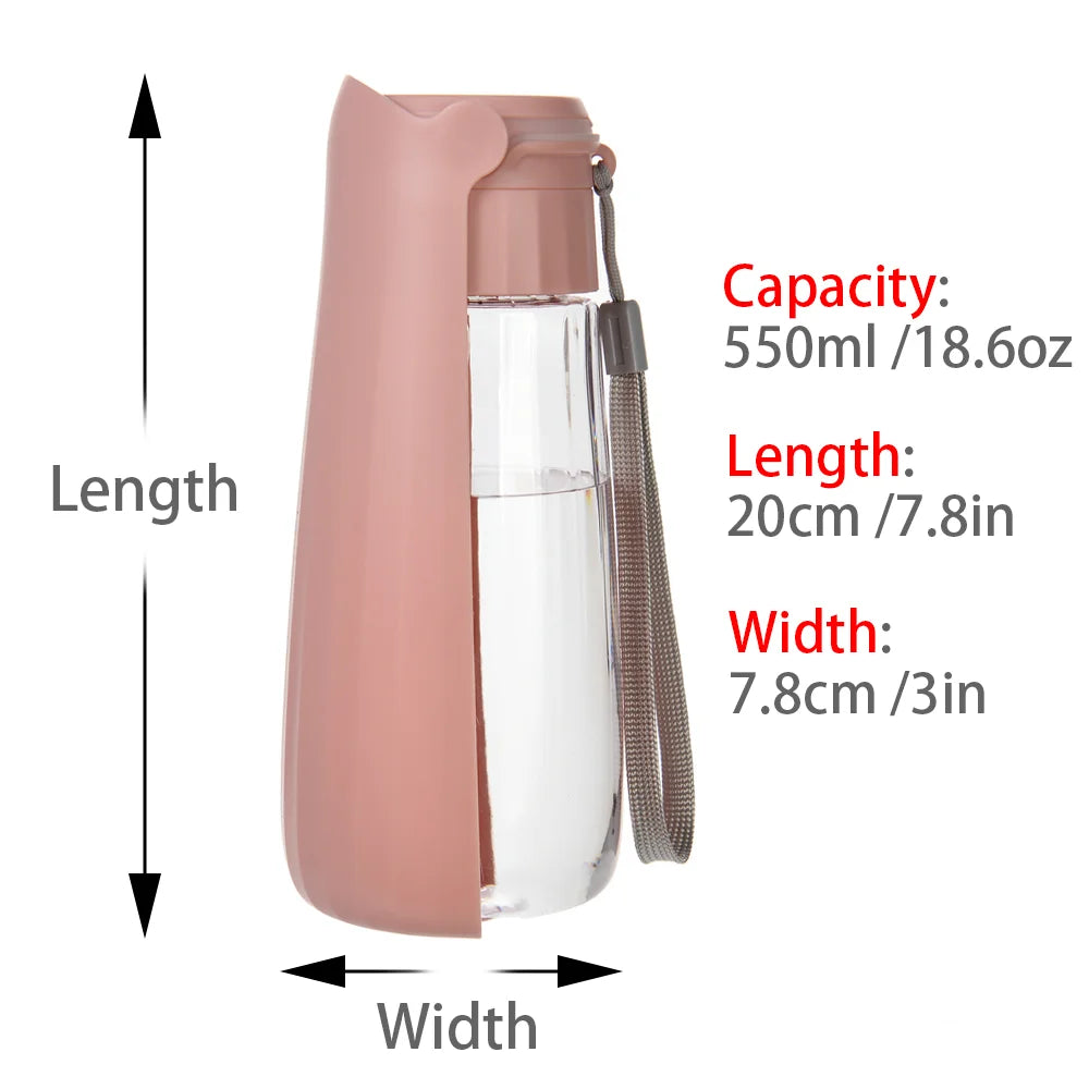 Portable Dog Water Bottle Foldable Pet Water Dispenser for Small Large Dogs Cat Leakproof Puppy Drinking Bowl for Outdoor Hiking