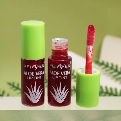 6 Color Lip Tint Stain Set Plumping Liquid Lipstick Aloe Vera Watery Lip Stain Lip Gloss Multi-use Moisturizing Lip & Cheek Tint