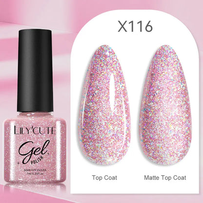 LILYCUTE 5ml Super Bright Silver Metallic Painting Liner Gel Nail Polish Drawing Stripe Graffiti Mirror Pull Line UV Gel Varnish