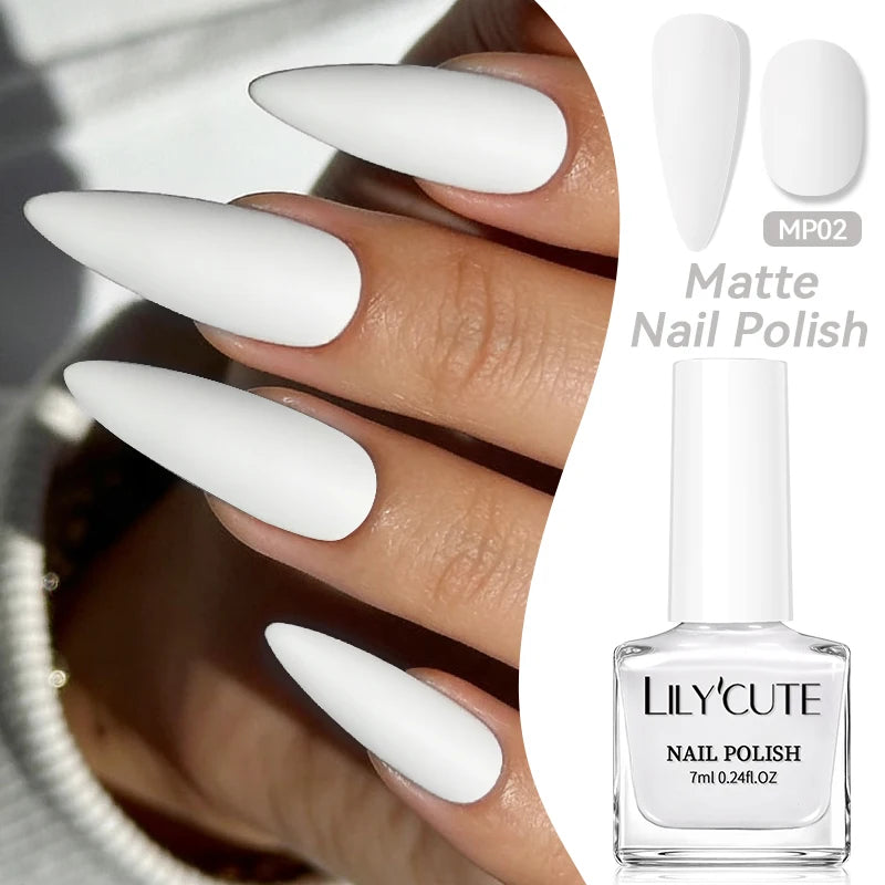 LILYCUTE 7ml Matte Nail Polish - 28 Autumn Colors