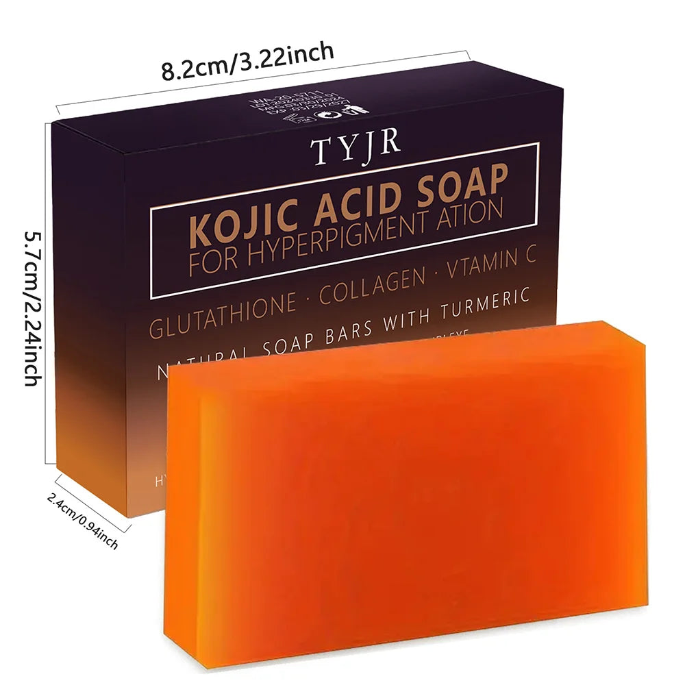 TYJR Kojic Acid & Turmeric Soap: Hyperpigmentation Repair & Brightening Bar