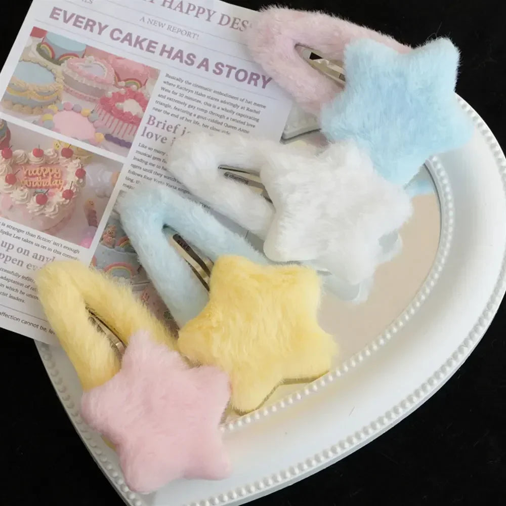 Y2K Star Hair Clips Set.