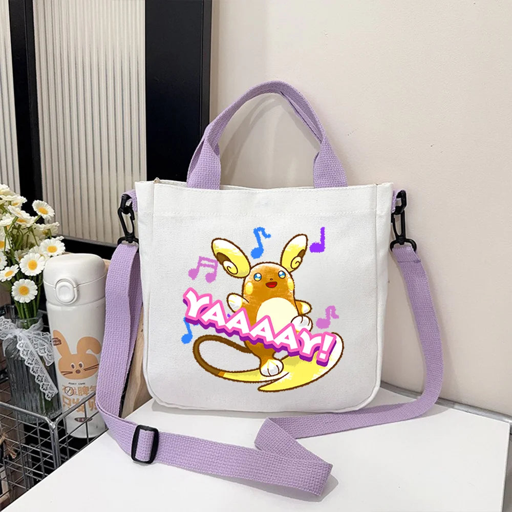 Pokémon Handbag Cartoon Children's Shoulder Bag Boys Girls Tote Bag Child Canvas Handbags Anime Crossbody Bag New Kids Gifts