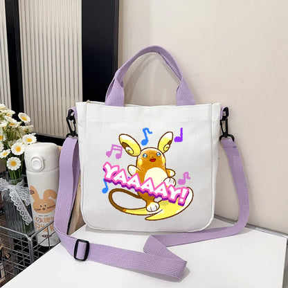 Pokémon Handbag Cartoon Children's Shoulder Bag Boys Girls Tote Bag Child Canvas Handbags Anime Crossbody Bag New Kids Gifts