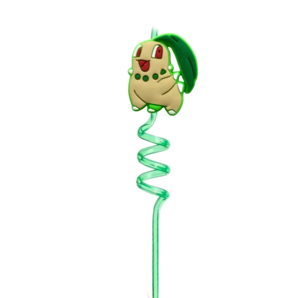 FUNISM Pikachu series cartoon creative spiral straws decorate party reusable colorful straws