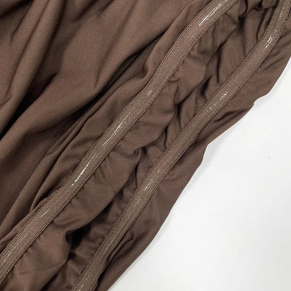 2026 Summer Fashion Solid Color Strapless Strapless Sleeveless Lady Long Dress New Elegant Sexy Slimming Pleated Women's Dresses