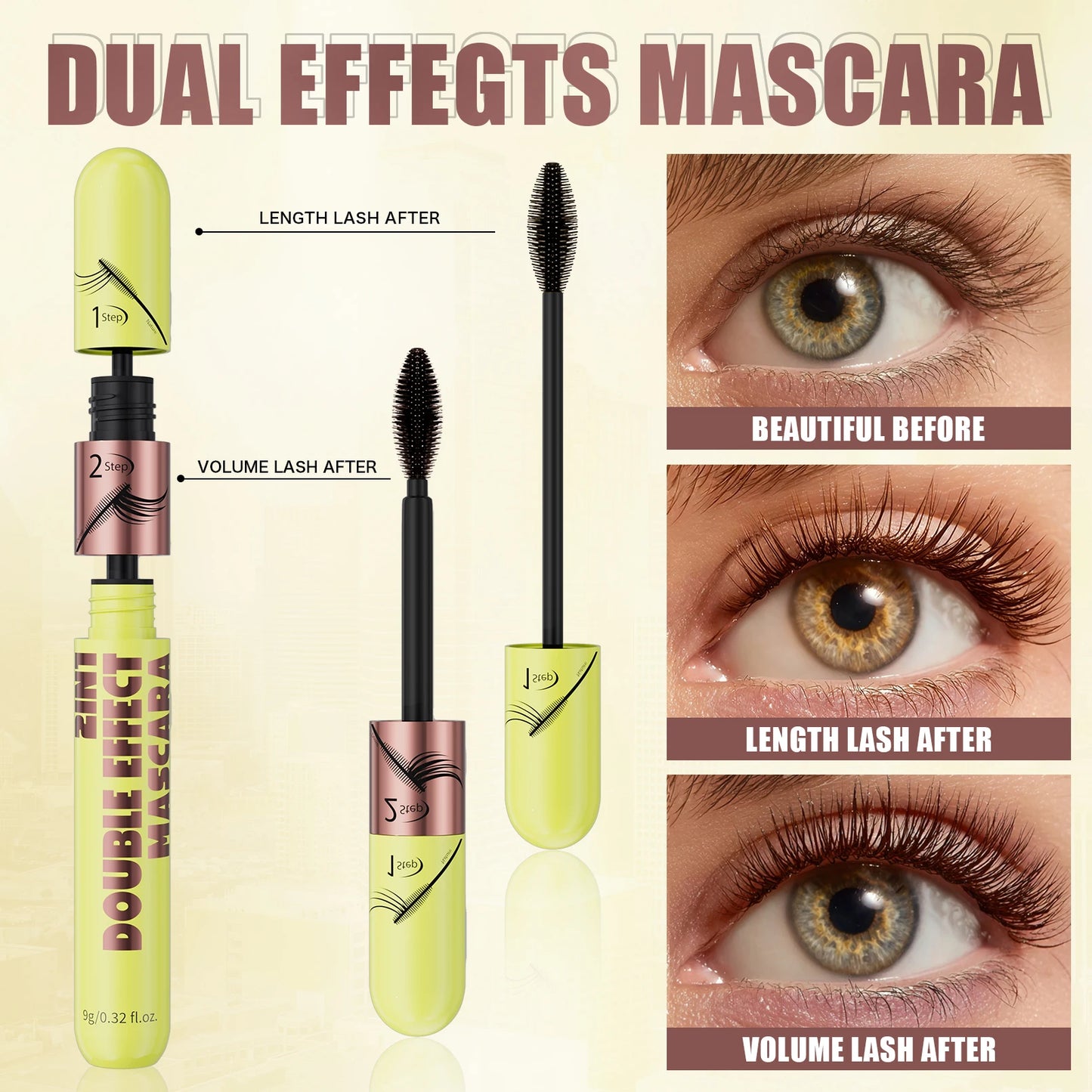 Brown Dual Brush Mascara.