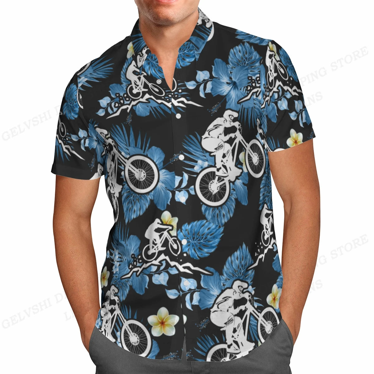 Summer Hawaiian Shirts Fish Printed Shirt Men Women Fashion Short Sleeve Blouse Men's Vocation Lapel Beach Camisas Sea