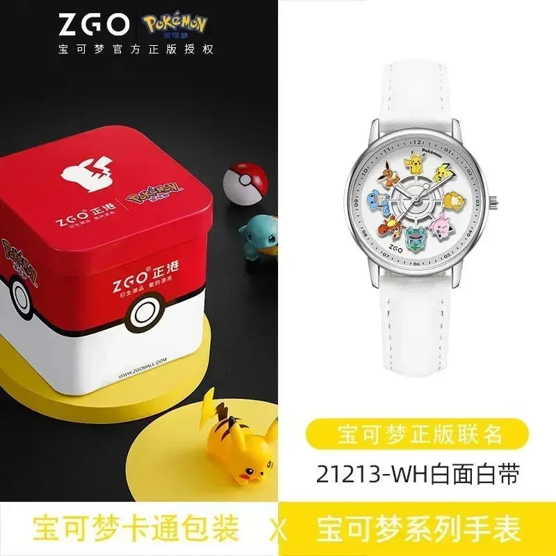 ZGO Co-branded  Watch Men's Sports Waterproof Student Trend Pikachu Quartz Electronic Watch Gifts