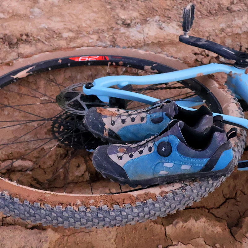 MTB-199 XC/Trail/MTB Cycling Shoes (Tênis Masculino) - Men's Gravel Road Bicycle Sneakers, SPD Cleats System for MTB Shoes