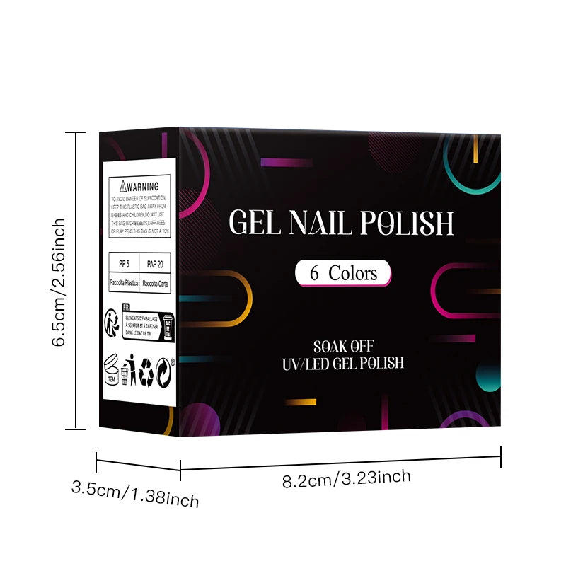 MEET ACROSS 6PCS/SET Cat Magnetic Gel Polish With Magnetic Stick And Box For Nails Semi Permanent Nail Art Gel Varnish Manicure