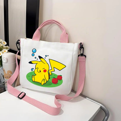 Pokémon Handbag Cartoon Children's Shoulder Bag Boys Girls Tote Bag Child Canvas Handbags Anime Crossbody Bag New Kids Gifts