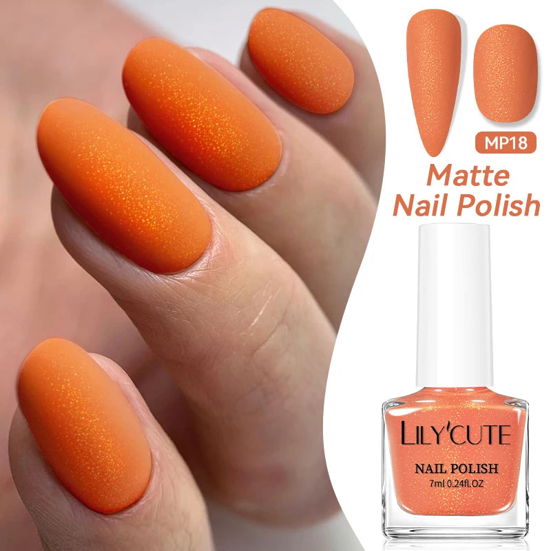 LILYCUTE 7ml Matte Nail Polish - 28 Autumn Colors