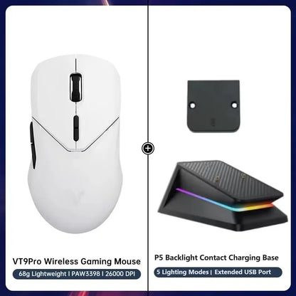 Rapoo VT9PRO 4K Wireless Gaming Mouse Superlight 26000DPI 4KHz Polling Rate 0.25ms Response Time 180H BatteryLife PAW3398