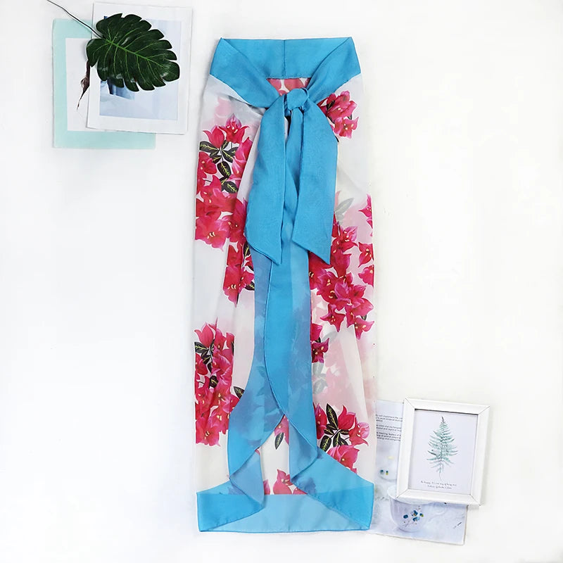 2024 Sexy Women's Swimsuit with Skirt One-Piece Swimwear Vintage Ruffle V Neck Cover Up Bikinis Set Beachwear Bathing Suit
