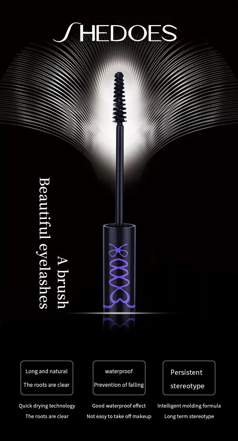 SHEDOES Curling Mascara 3-Pack: Waterproof Lash Lift with Plant Squalane