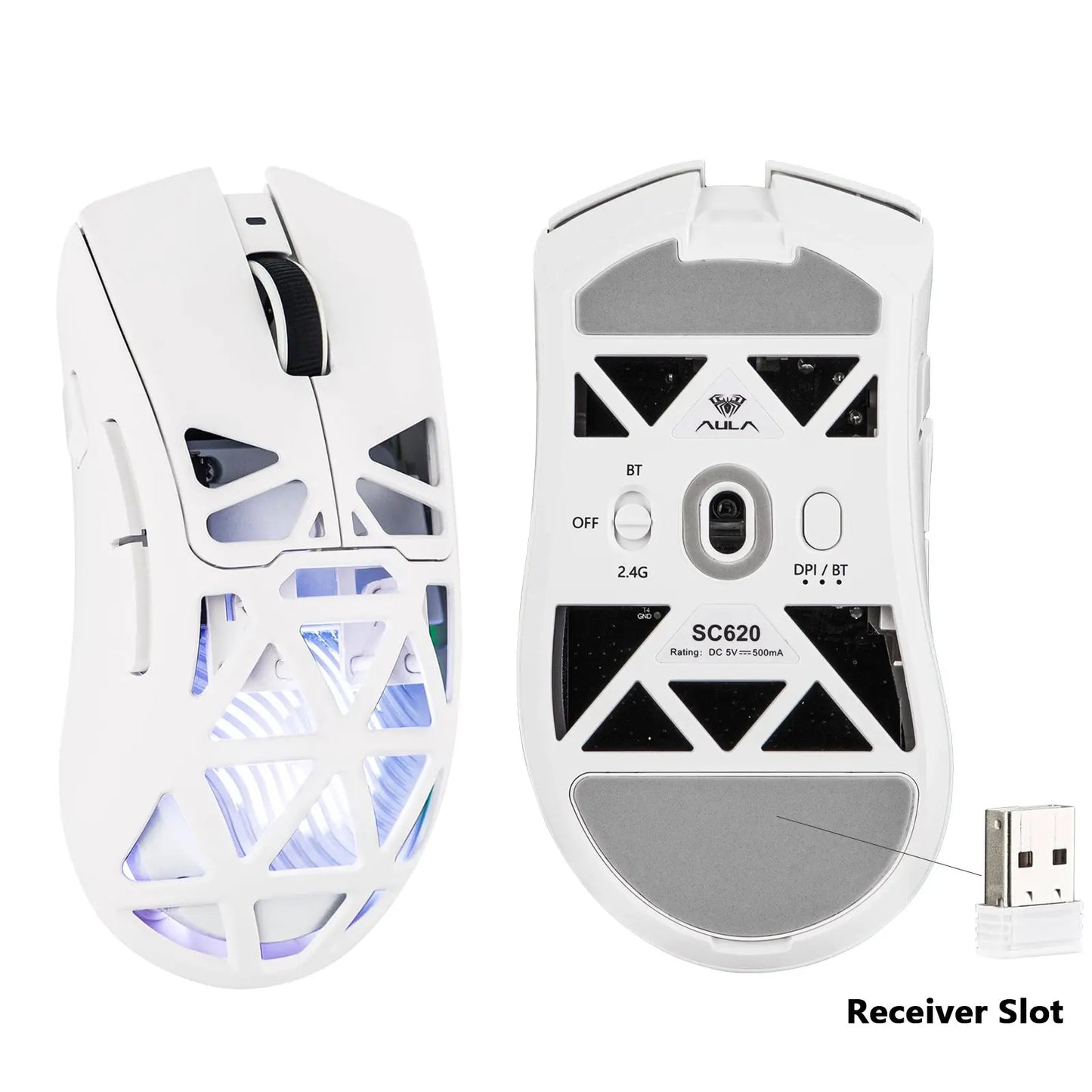 AULA SC620 Gaming Mouse Wired/Bluetooth/2.4G Light Weight Mouse Gamer PAW3311 Adjustable 12,000 DPI Life PC Gaming Accessories