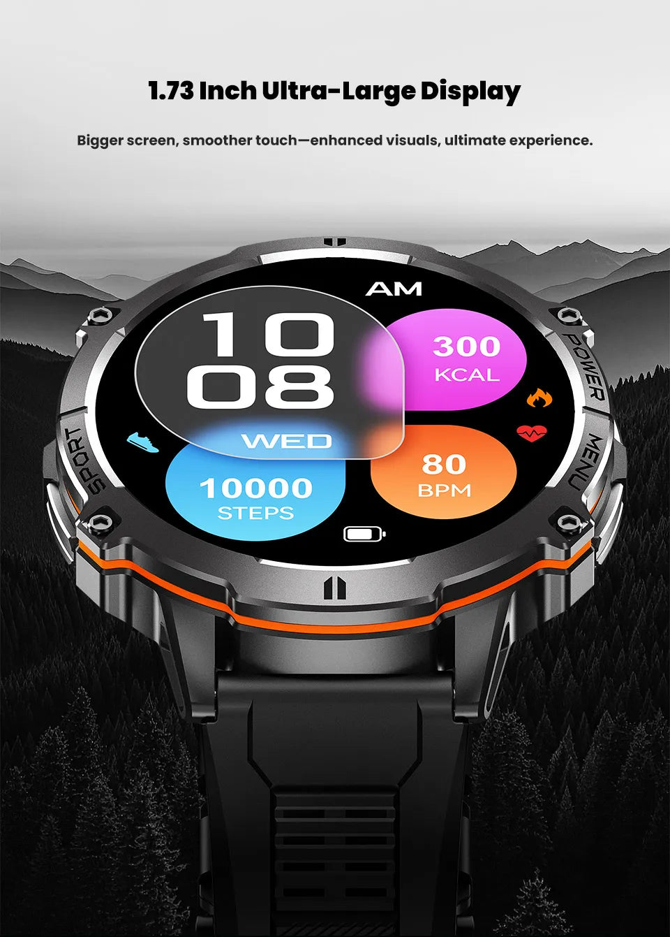 TANK X3 Smartwatch – GPS, BT Call, Compass & 5ATM Waterproof