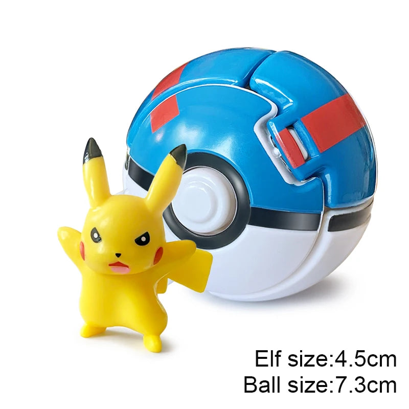 25 Styles Pokeball Figure Anime Figure Pokemon Elf Ball Toy Action Model Pikachu Mewtwo Charmander Kids Birthday Gifts Toys