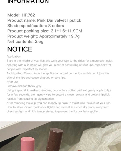 Herorange Soft Velvet Lipstick.