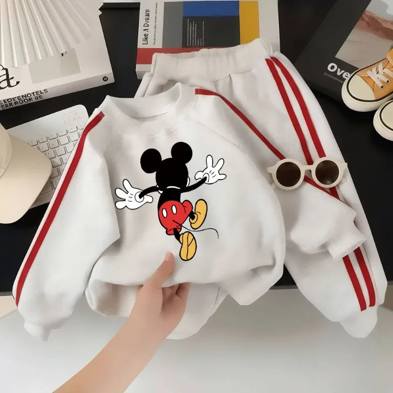 Printed Boys Long Sleeve O Neck Hoodies and Long Pants Two Piece Set Kids Casual Tracksuit Children Sweatshirt Set Spring New