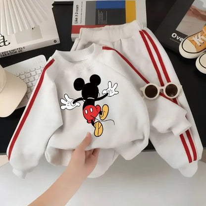 Printed Boys Long Sleeve O Neck Hoodies and Long Pants Two Piece Set Kids Casual Tracksuit Children Sweatshirt Set Spring New