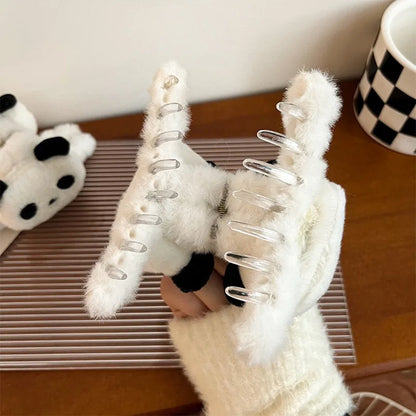 Plush Panda Shark Hair Clip.