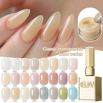 24Pcs 15ML Ice-through Color Gel Nail Polish Semi Permanent Nail Art Soaking UV LED Nail Salon DIY Nail Salon Gel For Spring