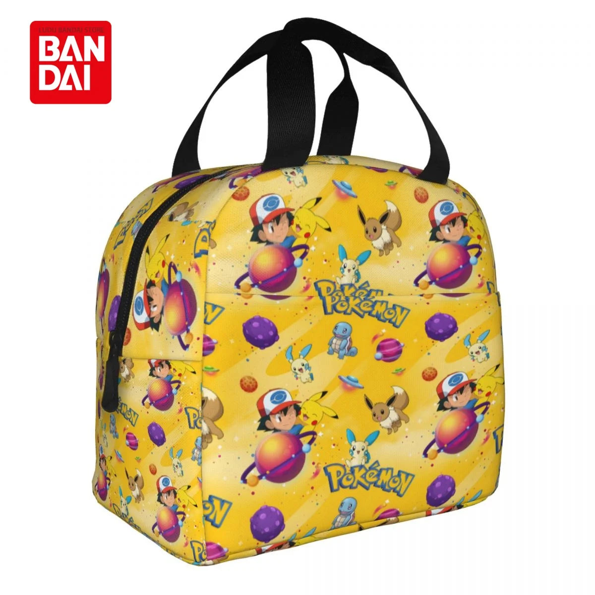 Bandai Japan Anime Pokemon Lunch Bag for School Kids Office Pikachu Sac Lunch Portable Thermal Cooler Lunch Box Handbag Gift