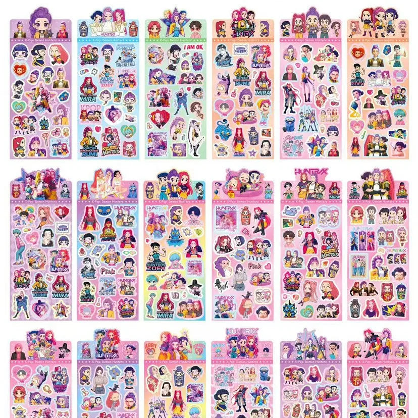 New Hot Anime Hunters Guka Stickers Laser Cartoon Capybara DIY Decor Stickers for Kids Craft Scrapbook and Journal Decoration