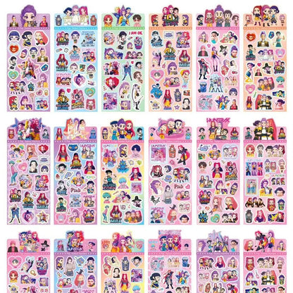 New Hot Anime Hunters Guka Stickers Laser Cartoon Capybara DIY Decor Stickers for Kids Craft Scrapbook and Journal Decoration