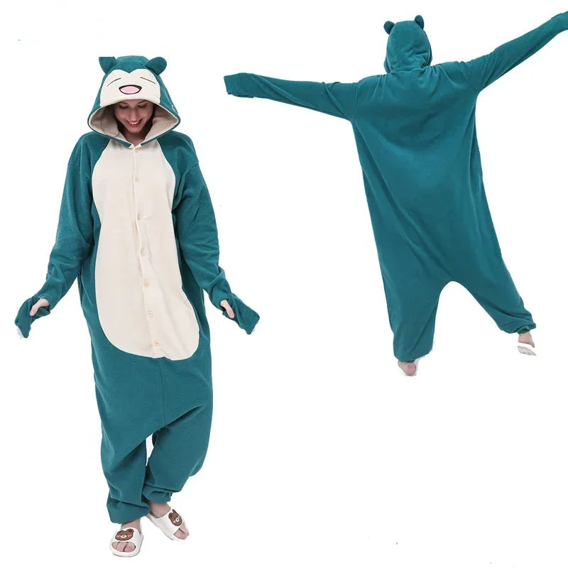 TAKARA TOMY Pokemon Cosplay Kigurumi Onesie Snorlax Jigglypuff Umbreon Gengar Costume Halloween Adult Anime Bulbasaur Pajamas