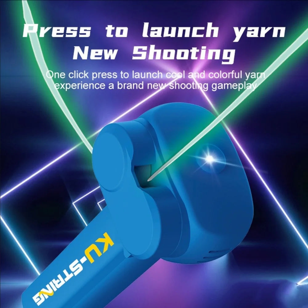 Cat and dog night light rope launcher toy, new and unique, luminous rope, high-speed propelling device.