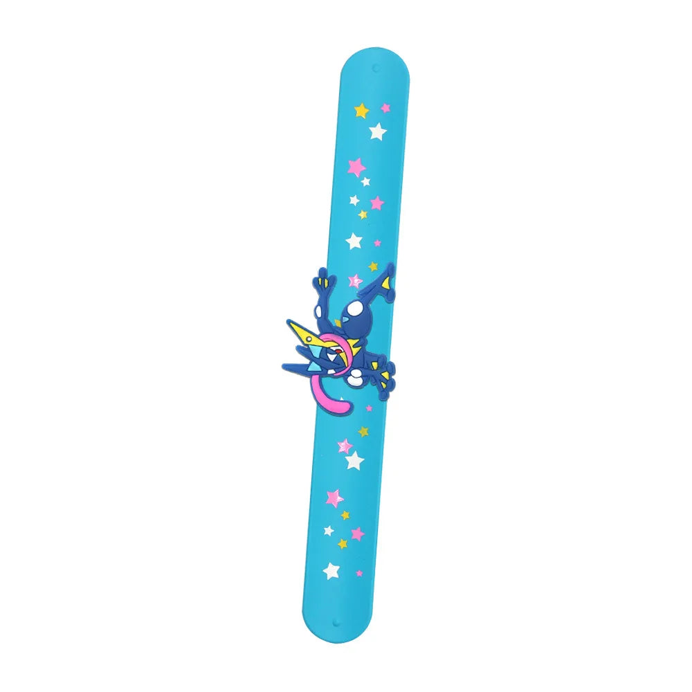 Pokemon Slap Bracelet Kids Pikachu Birthday Decoration PVC Anime Wristband Child Slap Band Puzzle Toy Boys Girls Birthday Party