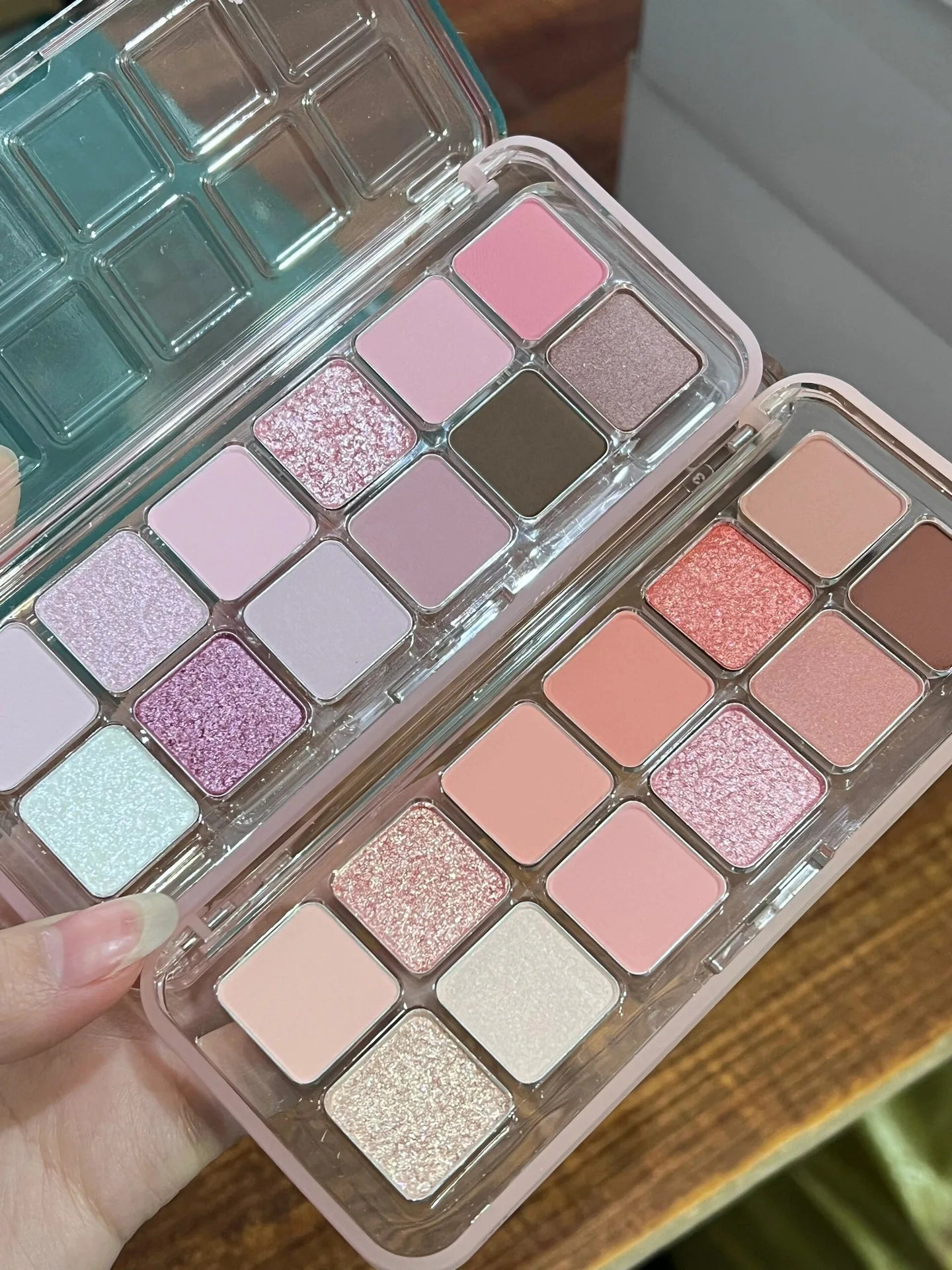 12 Colors Shimmer Matte Eyeshadow Palette Nude Rose Pink Glitter Pigment Eye Shadow Lasting Waterproof Make Up Palette Cosmetics