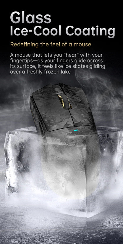 Attack Shark X11 Ultra 59g Superlight Wireless 8K Gaming Mouse Carbon Fiber Nano-Metal Ice Coating PAW3950MAX