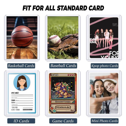 100-600pcs Card Sleeves Hard Soft Card Holder Covered With Protective Filmclear Trading Protectors For Pokmone Football Gamecard