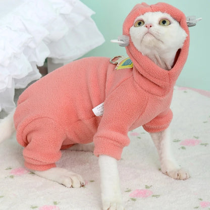 Fleece Hooded Sweater for Sphynx Cats 🐱❄️