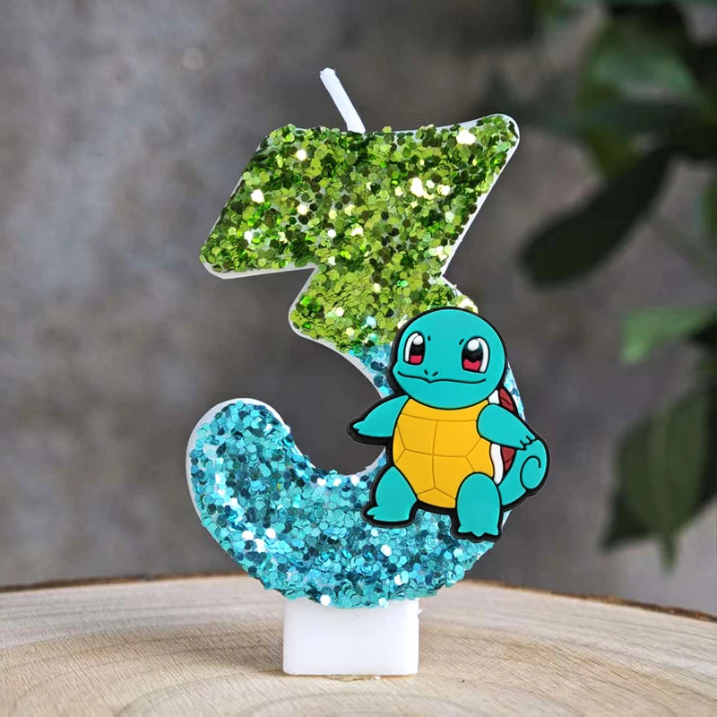 Cute Pokemon Monster Candle Kids Birthday Cake Decoration Cartoon Anime Figure Supplies Party Accessories Christmas Gifts