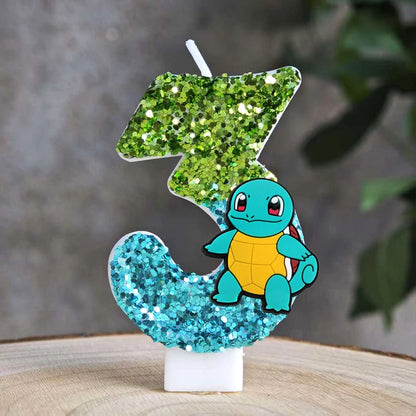 Cute Pokemon Monster Candle Kids Birthday Cake Decoration Cartoon Anime Figure Supplies Party Accessories Christmas Gifts